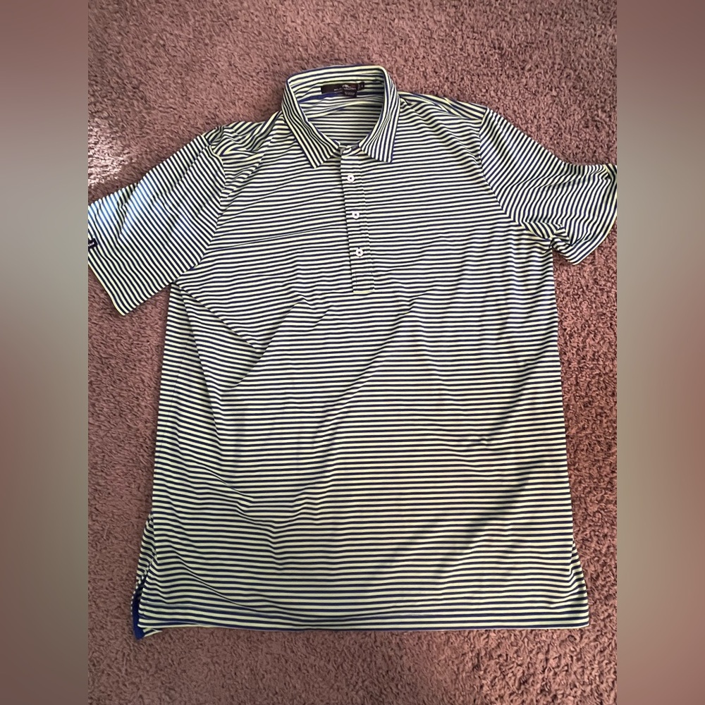 Ralph Lauren Blue and Green Striped Polo Shirt